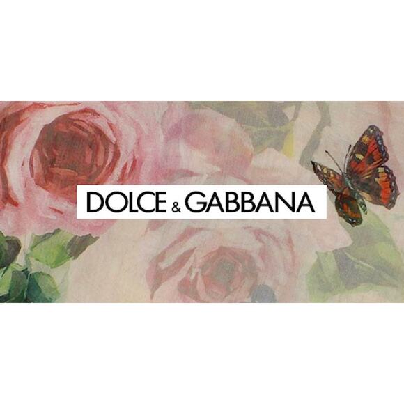 Dolce & Gabbana Floral Printed luxury lightweight silk scarf Shawl Pink Multi - Picture 11 of 11